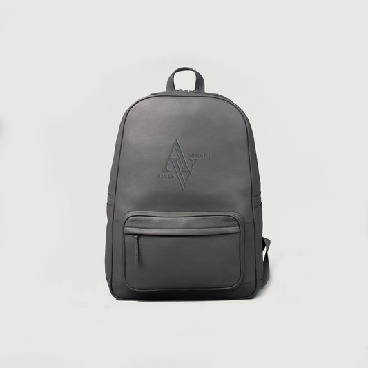 Philos gray leather backpack
