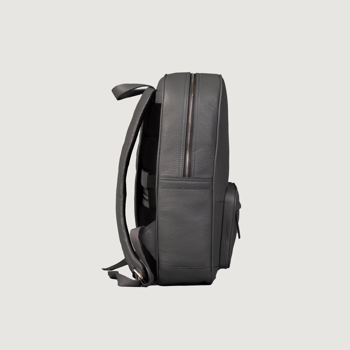 Philos gray leather backpack