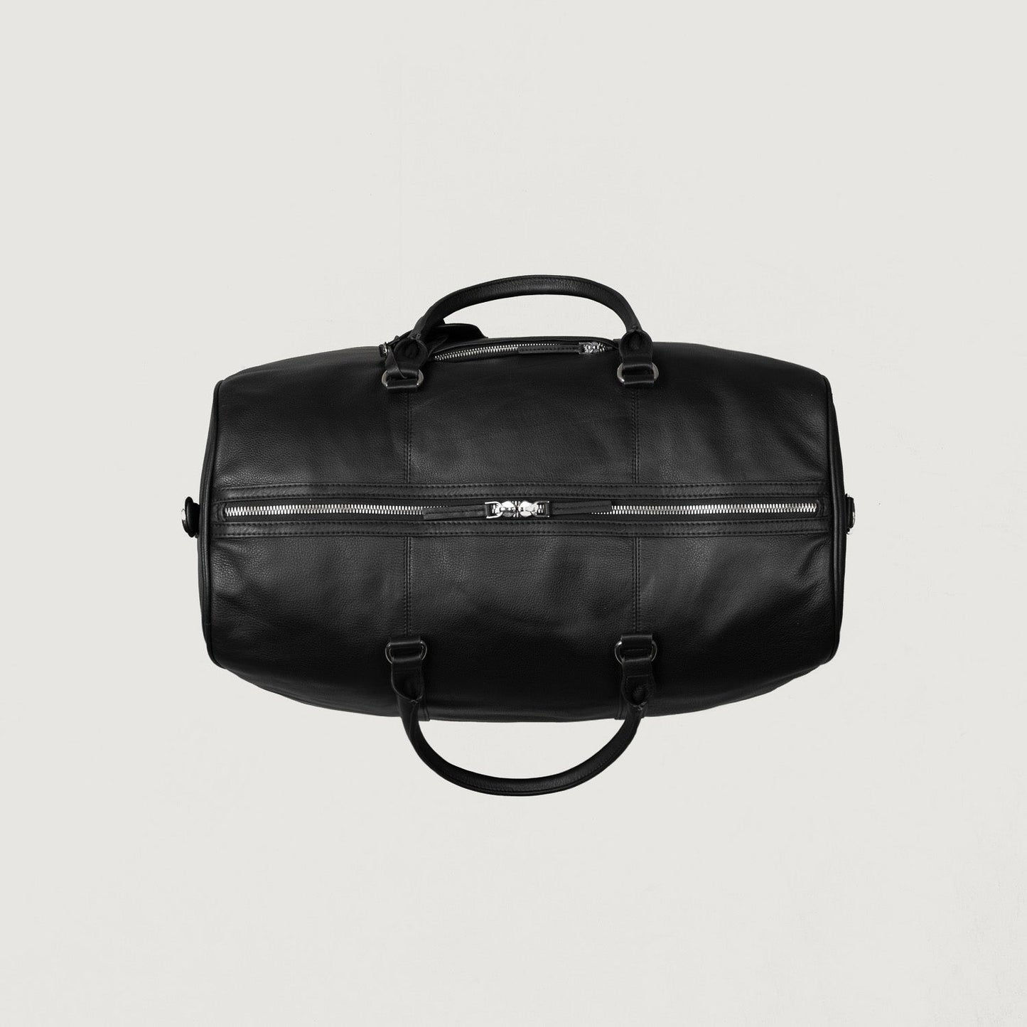 Darrio Black Leather Sports Bag